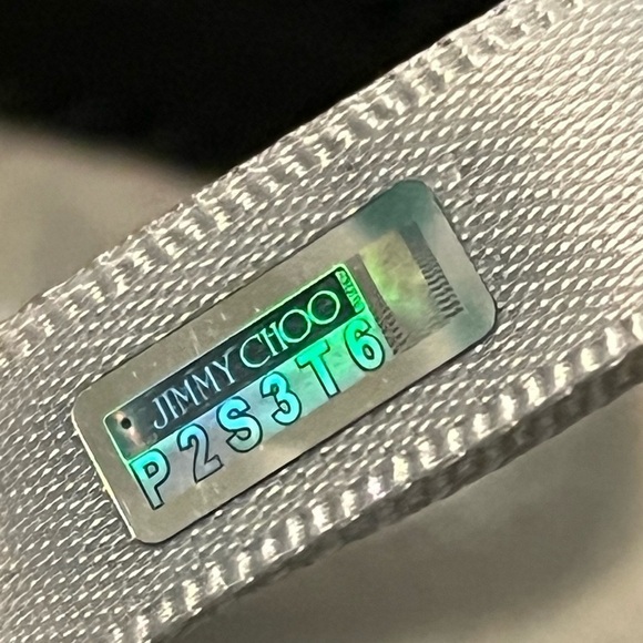 Jimmy Choo Metallic Elaphe Zadie Crossbody Purse Pebbled Leather Chain Strap - Picture 3 of 12